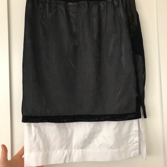 Nike Monochrome drawstring Mesh pencil midi skirt - Picture 3 of 4